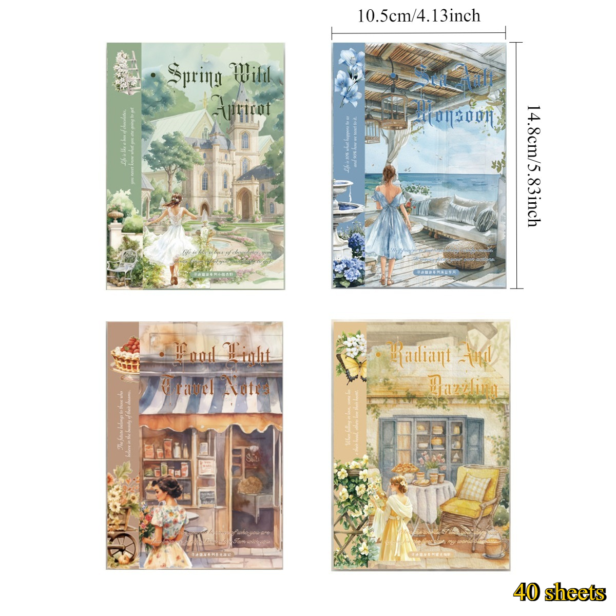 40 Sheets Stickers Pre-cut 120 Pet Stickers People Sticker Books For Junk Journal Supplies Journaling Supplies Transparent Adult Sticker