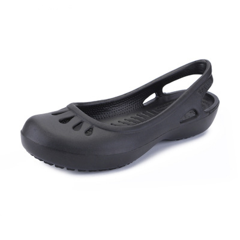 Summer New Lightweight Hole Shoes Women's Flat Sandals Nurse Shoes Outdoor Bag Head Large Size Jelly , Women Shoes