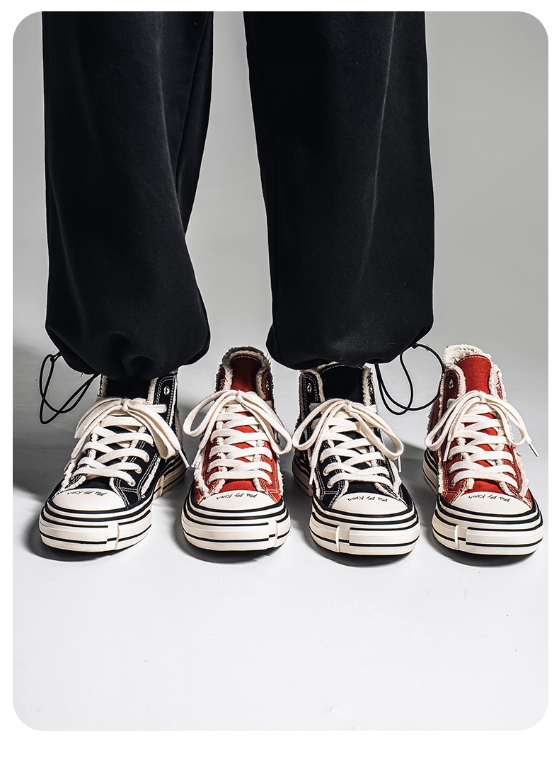 Men'S New Versatile Classic High-Top Trendy Youth Canvas Shoes for Outdoor Casual Wear.