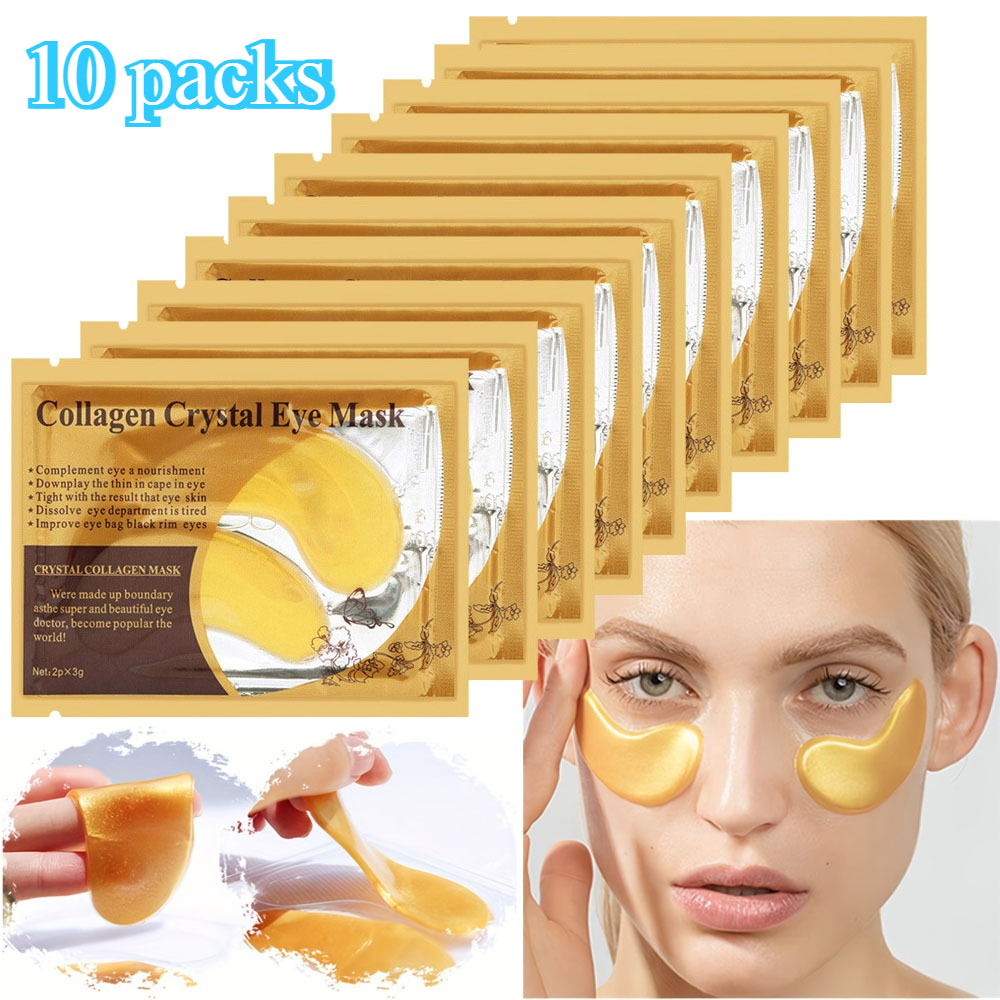 TEMU 10/ 20 Packs Collagen Under Eye Patches - Hydrating & Moisturizing, Alcohol-free Mask With Aloe Vera, Vitamin E & Green Tea Extracts, Ideal For Types, Nourishes & Provides Hydration, Eye Patches