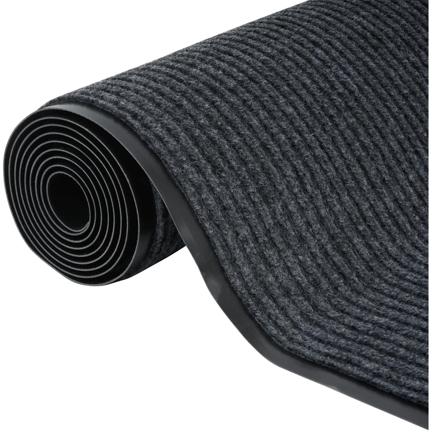 Image of Ybaymy Anti-slip Runner Rug 90x300cm Washable Bedroom Hallway Rug Long Runner Dark Gray