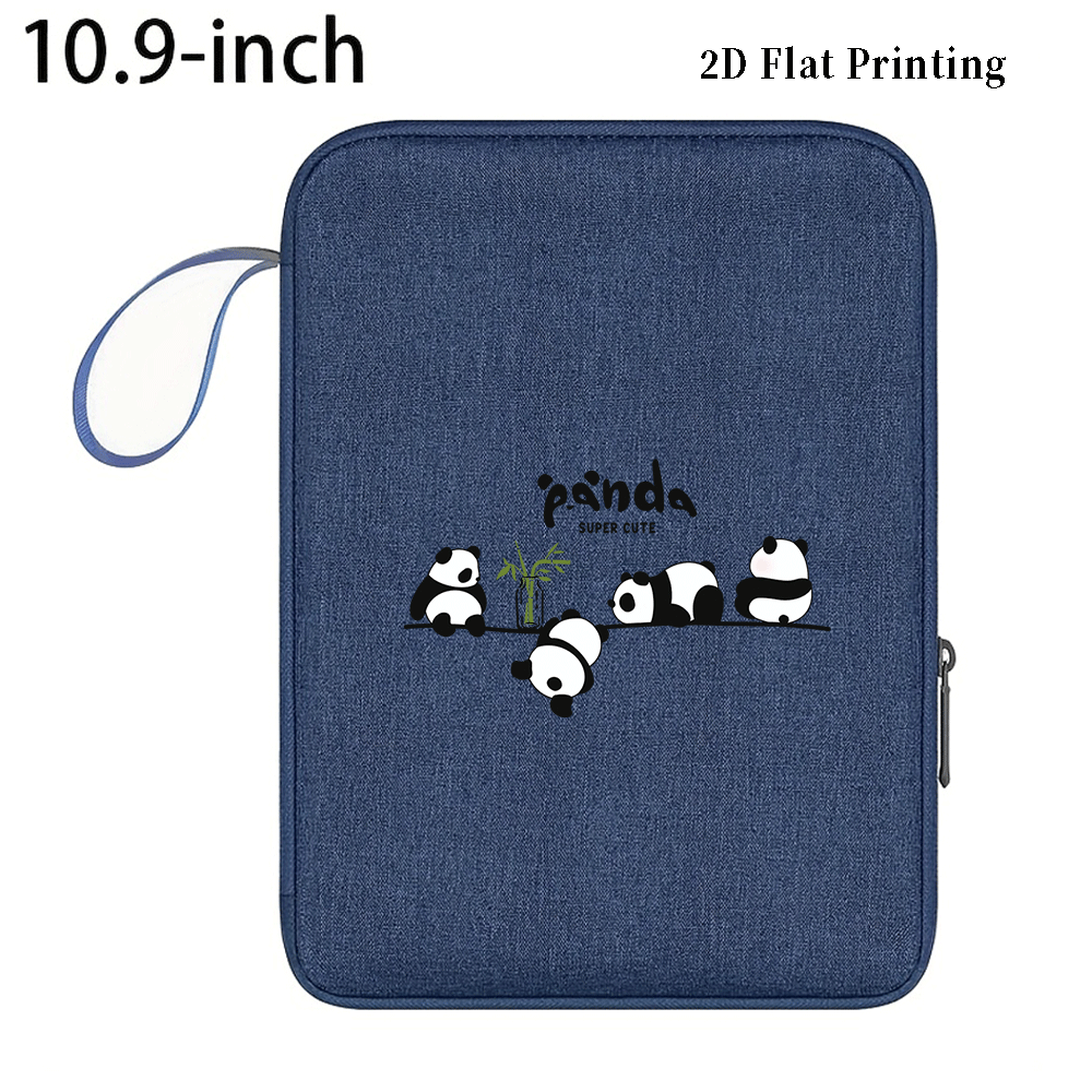 TEMU 1pc 2d Flat Pattern Easy Cartoon Print Anti-scratch Wear-resistant Zipper Closure Fashion Portable 10.9inch/12.9inch For Ipad Pouch Daily Tablet