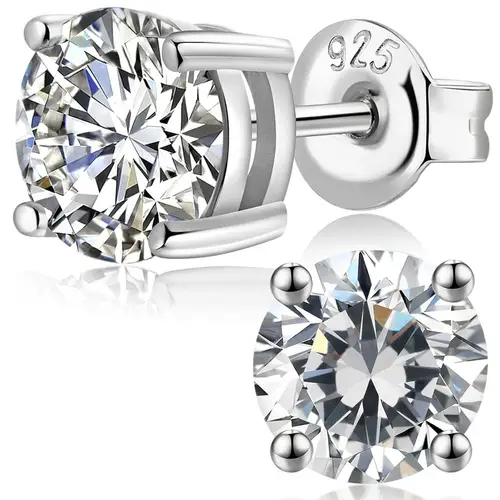 1 4 carat moissanite earrings 925 sterling silvery vvs1 round cut earrings exquisite jewelry gift suitable for men and women couple halloween gift women girls mother father christmas gift
