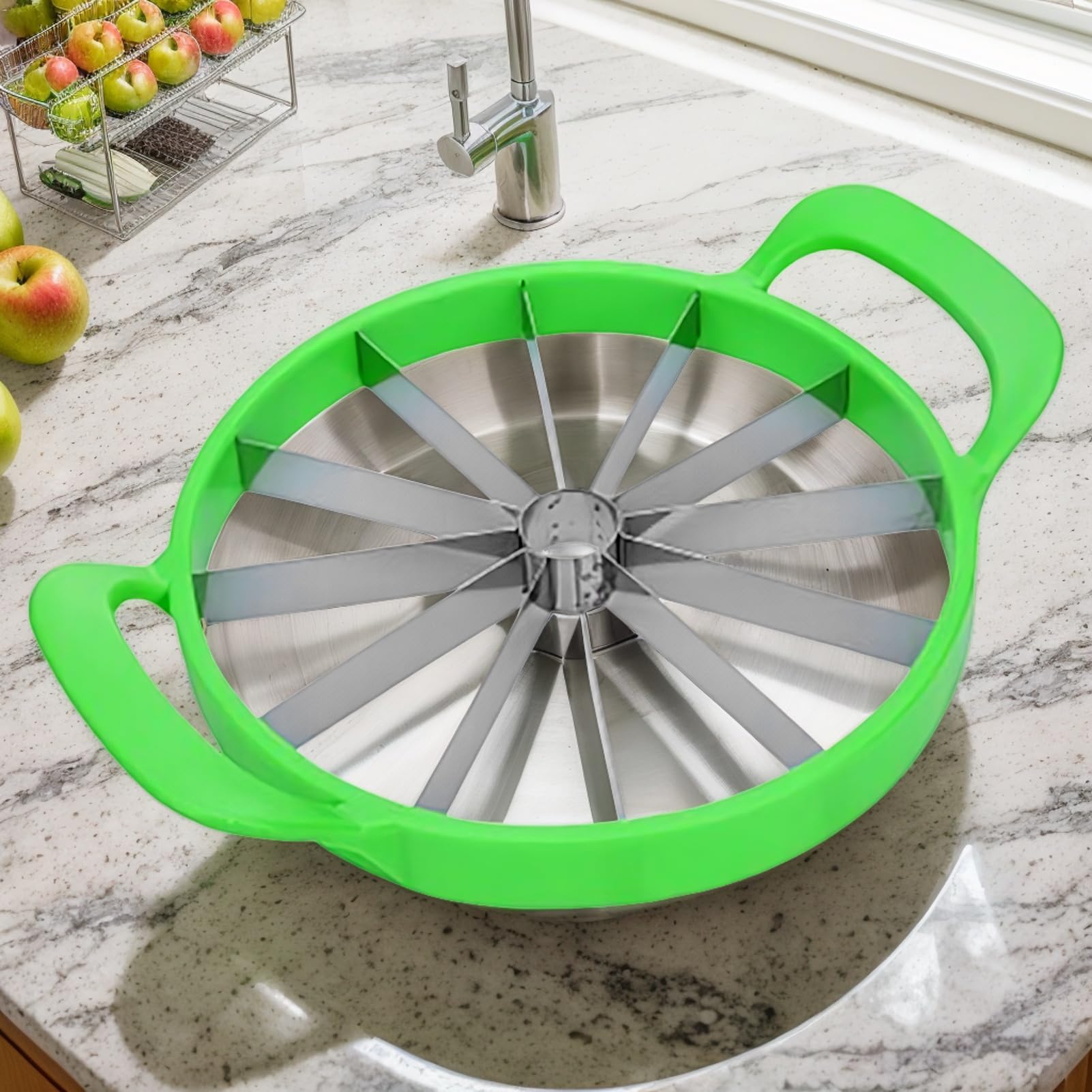 TEMU 13 Watermelon Slicer (one Pack), Creative Watermelon Slicer, Reusable, Stainless Steel Material, Suitable For Family, Barbecue, Camping, Party,