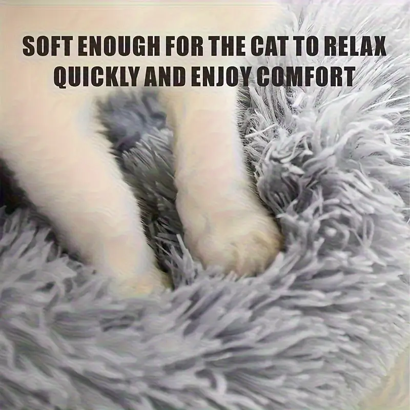 1 soft and comfortable cat bed with unique round design providing a cozy sleeping space for cats and small dogs to sleep pet cushion Product details 3
