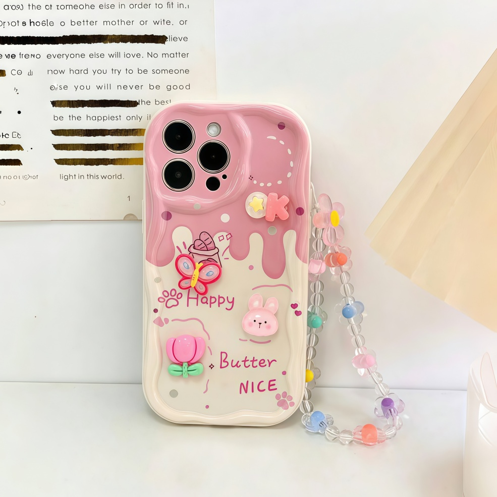 Wow! A Cute Pink Phone Case That'S Adorable Enough to Steal The Show,  Complete with a Colorful Strap And Fun Patterns, Compatible with for iphone  Models 11 to 17 Pro Max, Plus,, image size:985x985
