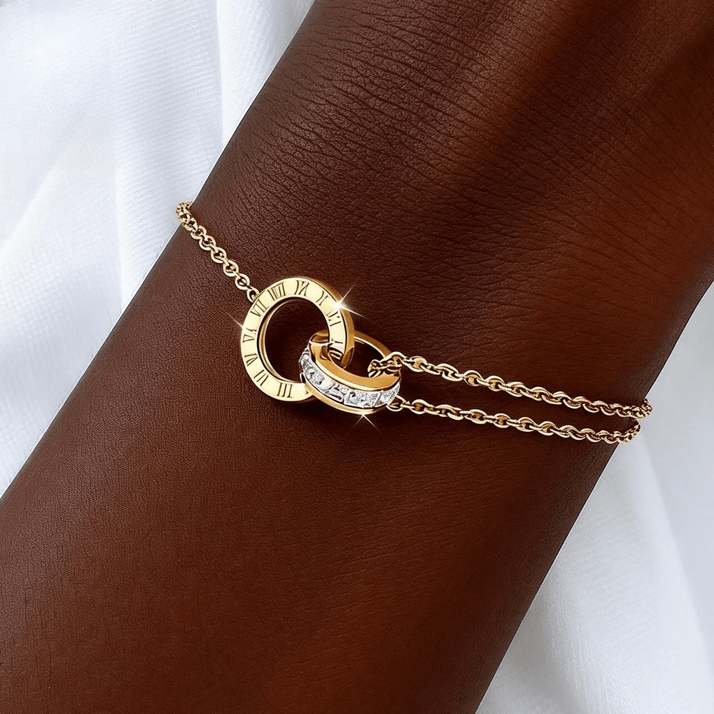 Roman Double Loop Bracelet, Korean Style