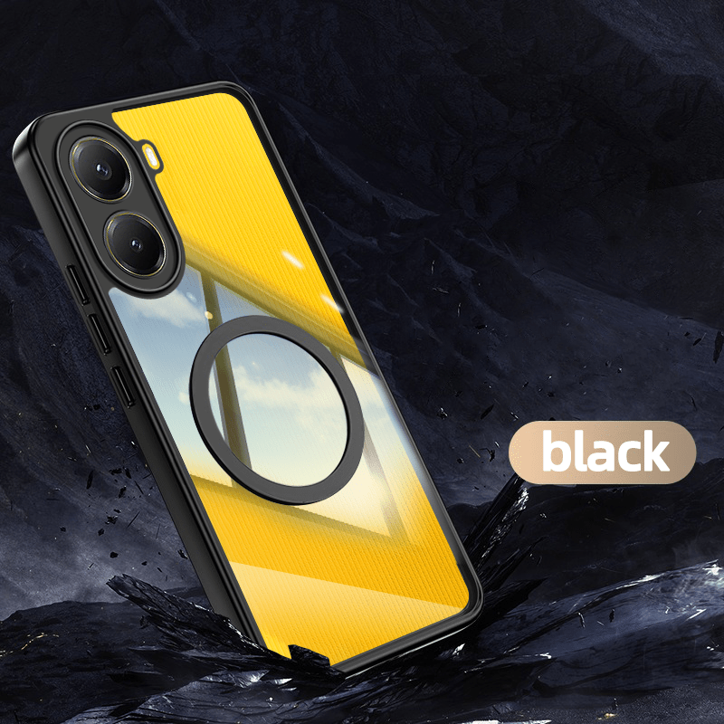 TEMU Phone Case - Shockproof Phone Case For Xiaomi Poco X7 Pro 5g Featuring Magnetic , A Transparent Acrylic Design, Camera Lens Protection, And A