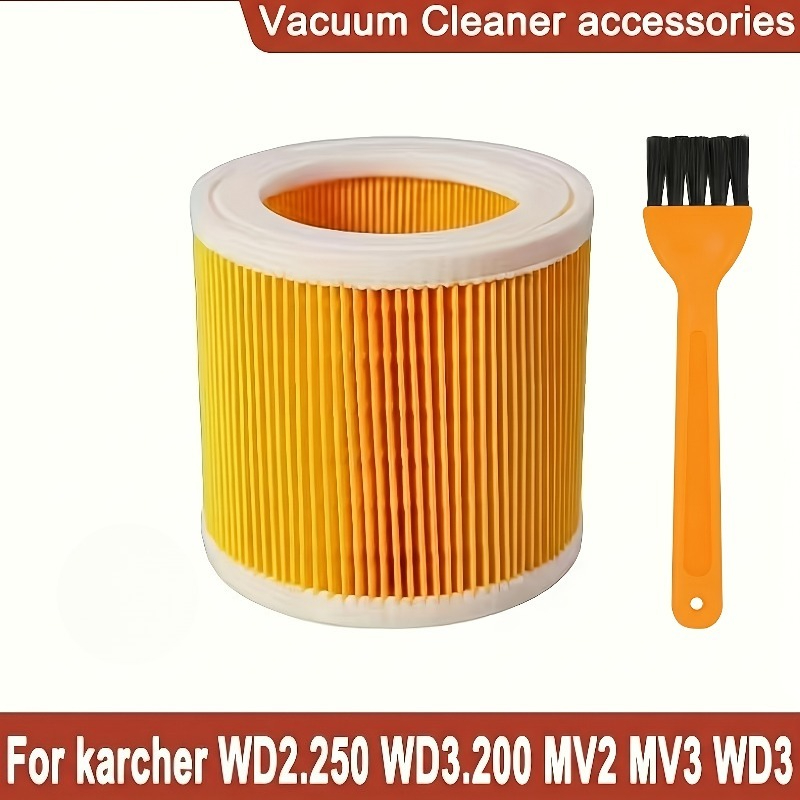 TEMU Hepa Filter And Cleaning Brush Kit, Suitable For Models Such As Wd1, Wd2, Wd3, Mv2, And Mv3, V7-v15 Head Additions, With Soft Brush Additions,