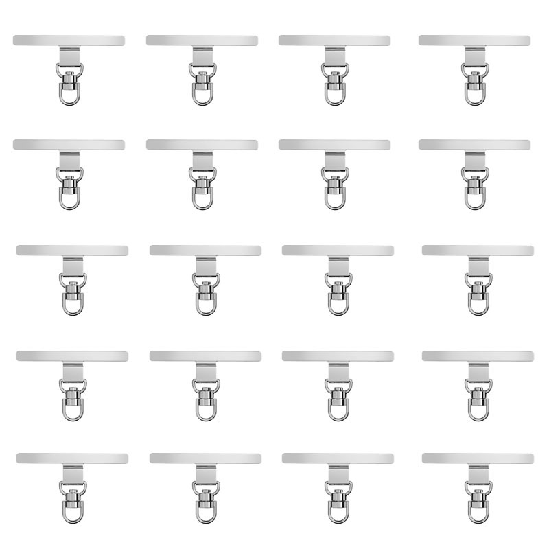 TEMU 20pcs Phone Case Spacers, Stainless Steel Metal Clips For Phone Lanyards, Phone Lanyard Tags, Phone Lanyard Accessories, Back Clip Accessories