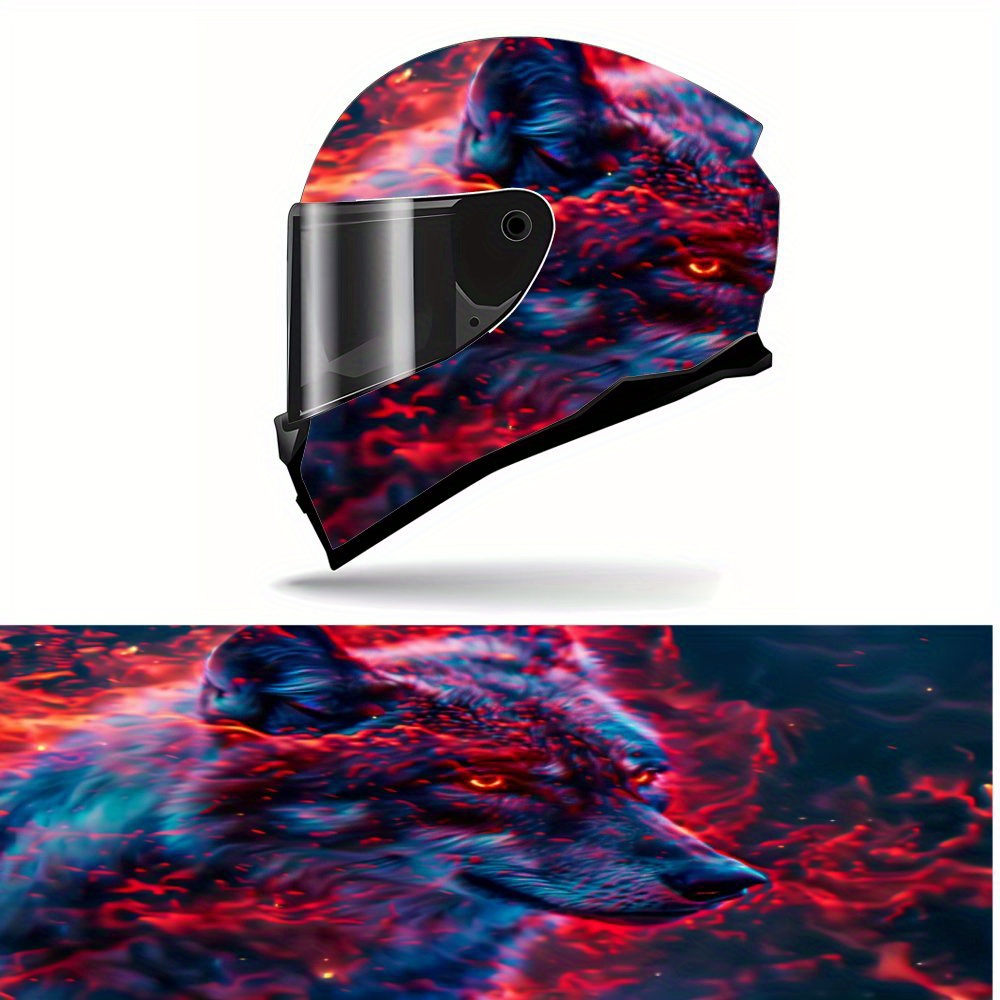 wolf motorcycle helmet sold on Temu United States