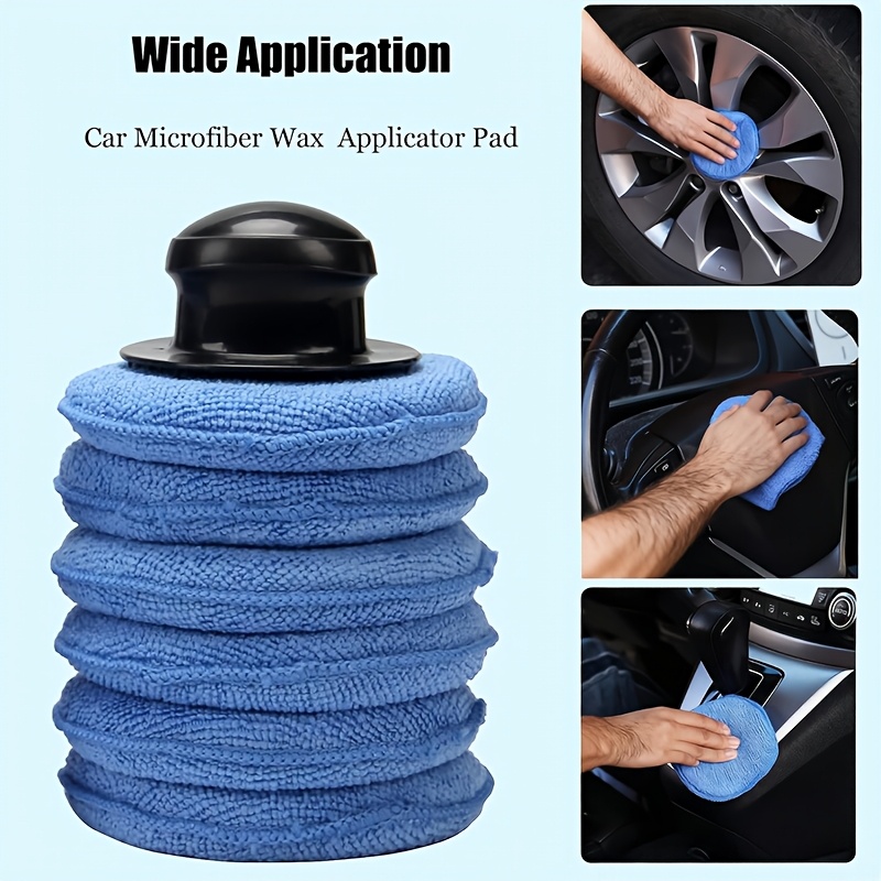 TEMU Juego de 7 almohadillas de para cera de coche de 5 pulgadas, para pulir, encerar y limpiar - Compatible con pulidora eléctrica