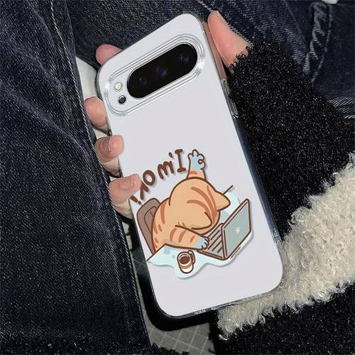 phone case adorable feline themed phone case designed for google pixel models including 6 6a 7 7a 8 8a 8pro 9 9a and 9pro this cartoon style transparent