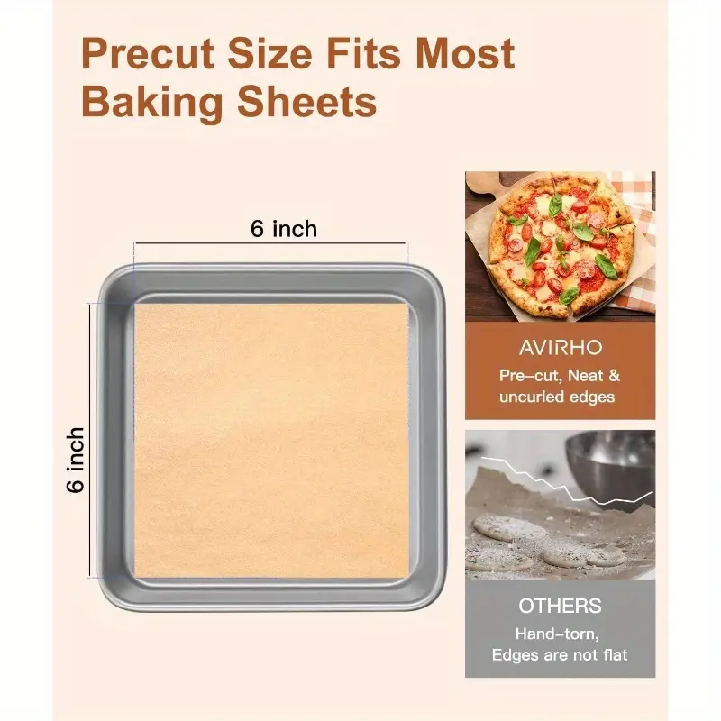 180 sheets air fryer parchment paper liners non stick pre cut 6x6 inch 15x15cm heavy duty for oven air fryer steamer baking roasting non toxic easy home commercial kitchens ideal for pastries essentials nonstick surface material cooking liner meal preppers Product details 1