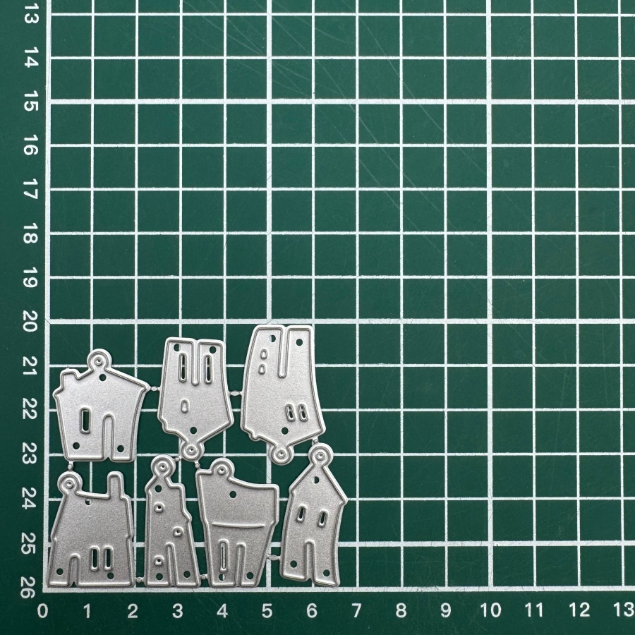 Bow Small And Crooked House Pendant Metal Cutting Dies For Diy Scrapbooking Card Making Stencils Photo Albums