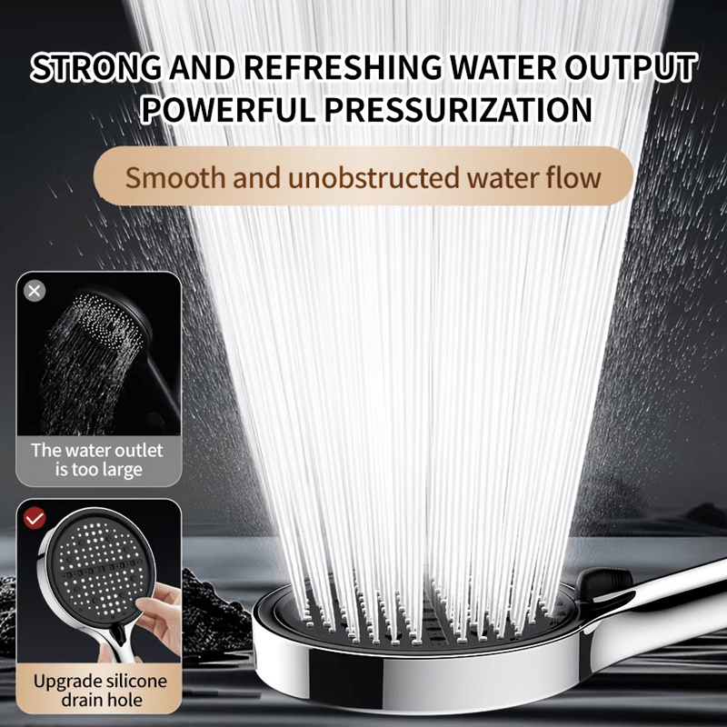 8-Speed Adjustable Water Flow Handheld Showerhead