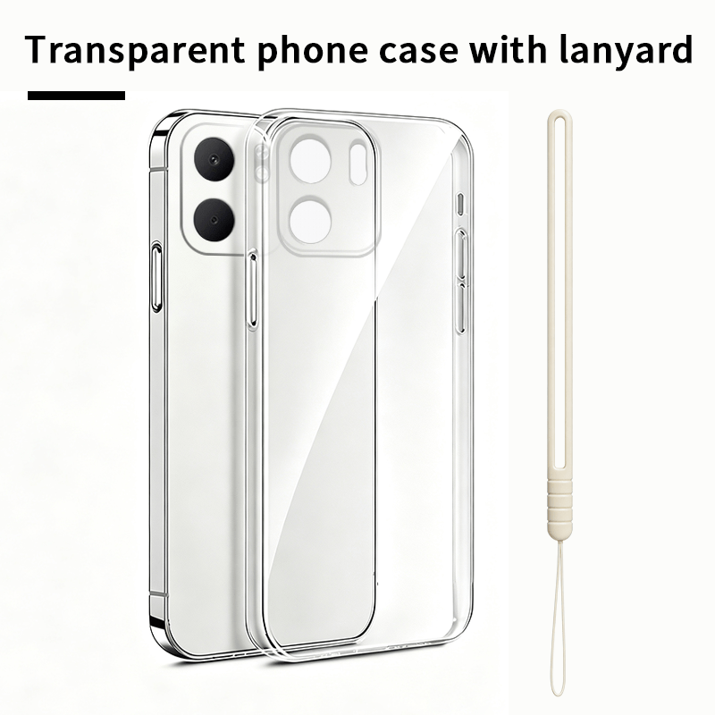 TEMU Phone Case: Suitable For Oppo A5x 5g Phone Case, , Transparent Case With Lanyard, Soft Case, Easy To Clean, Soft Edges, Protective Cover,