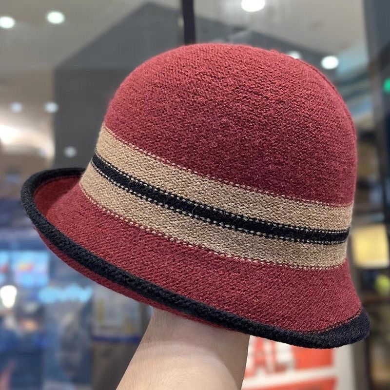 TEMU Summer New Sunscreen British Versatile Fisherman Hat Elegant Retro Striped Top Hat Basin Hat Fashionable Women's Hat Christmas Hat