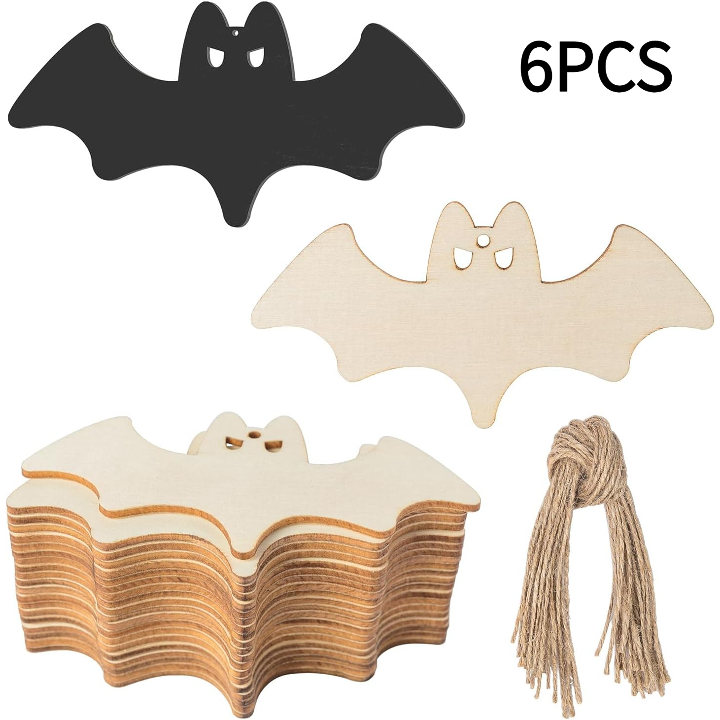 TEMU Piatto 2D, Piatto 2D | Set di 6 Pezzi Decorativi a Forma di Pipistrello Volante in Legno , Adatti per Halloween, Natale, Matrimoni, Compleanni e