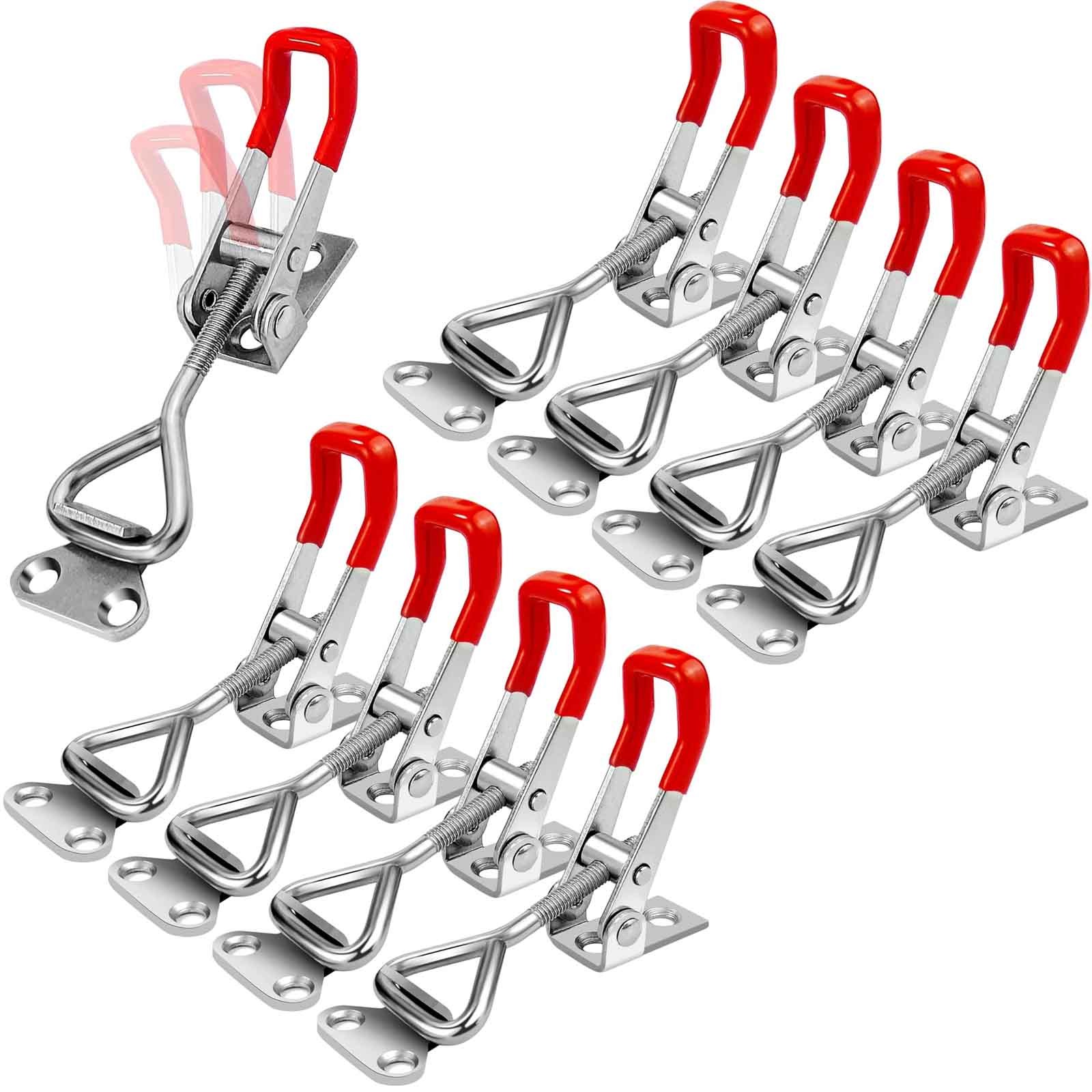 TEMU 8 Pack Toggle Clamp, 304 Stainless Steel Adjustable Toggle Latches, High Loading Capacity Heavy Duty Toggle Clamp For Lid