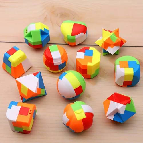 5pcs 3d puzzle luban lock keychain educational toys kids party favors birthday party favors treasure box toys for classroom party favor bags kids toys goodie bags stuffers for kids bulk gifts party favor bags pinata stuffers