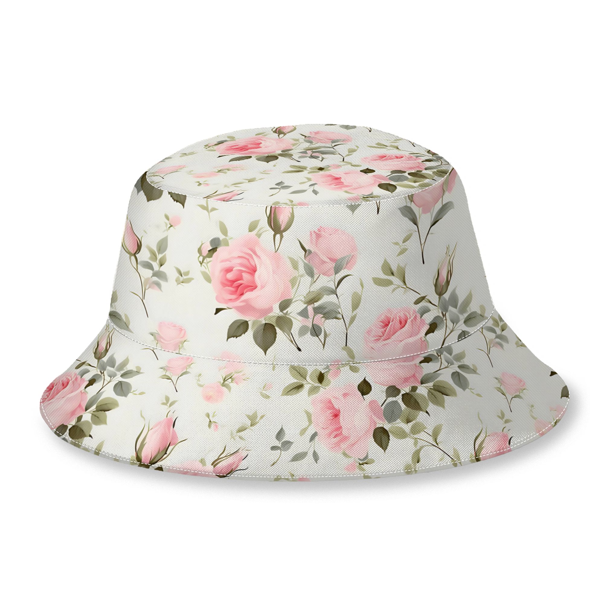 TEMU 2d Print Design Rose Flower Print Pattern Bucket Hat Outdoor Hat