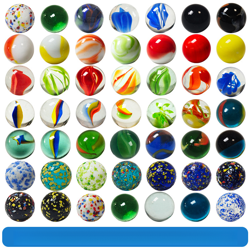 TEMU Billes de verre 16 mm pour puzzle, billes à sauter, billes de verre colorées, remplissage de vase, décoration d'aquarium, perles décoratives