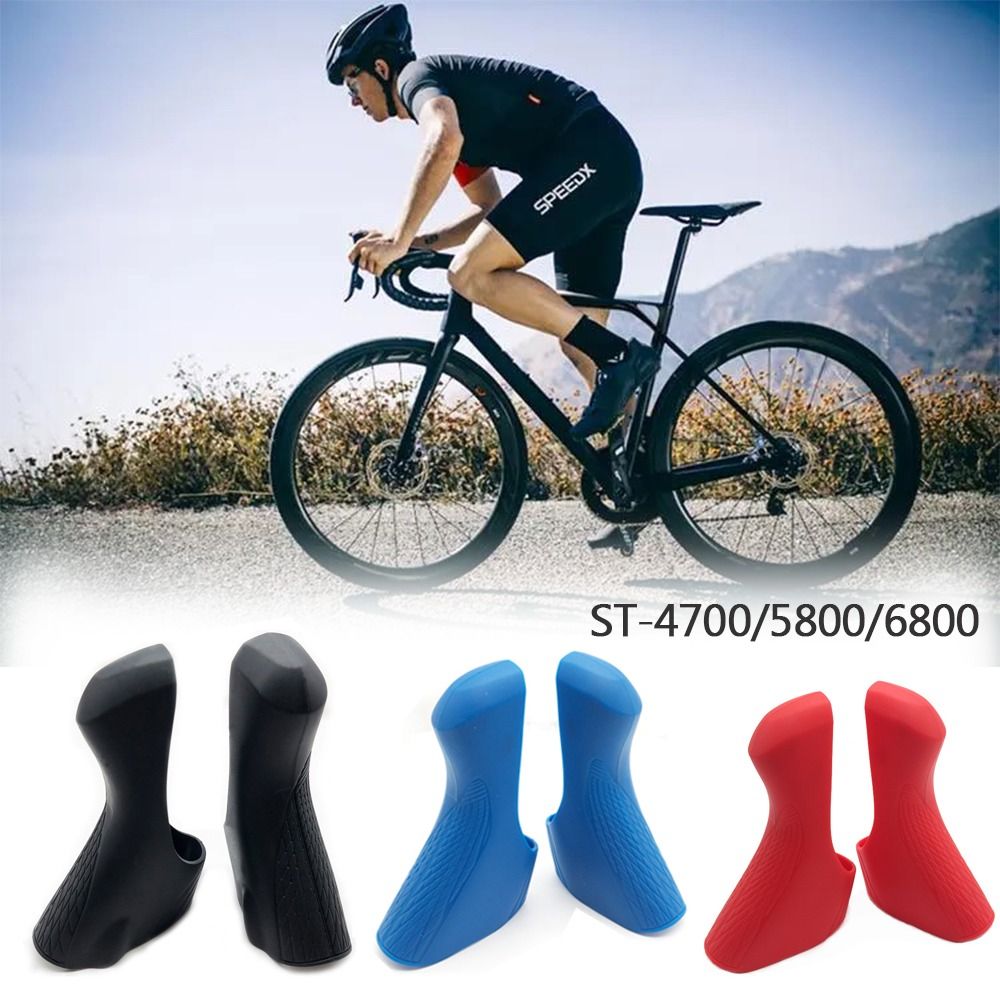 1 pair bracket covers high quality road bike silicone shifter cover set bracket hoods for st 4700 st 5800 st 6800