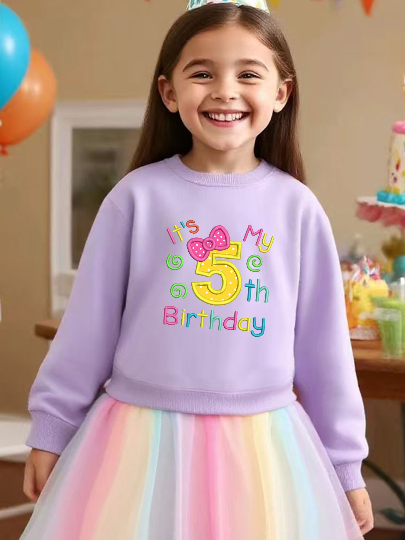 open lace back dress Unicorn Dress for Birthday Girl