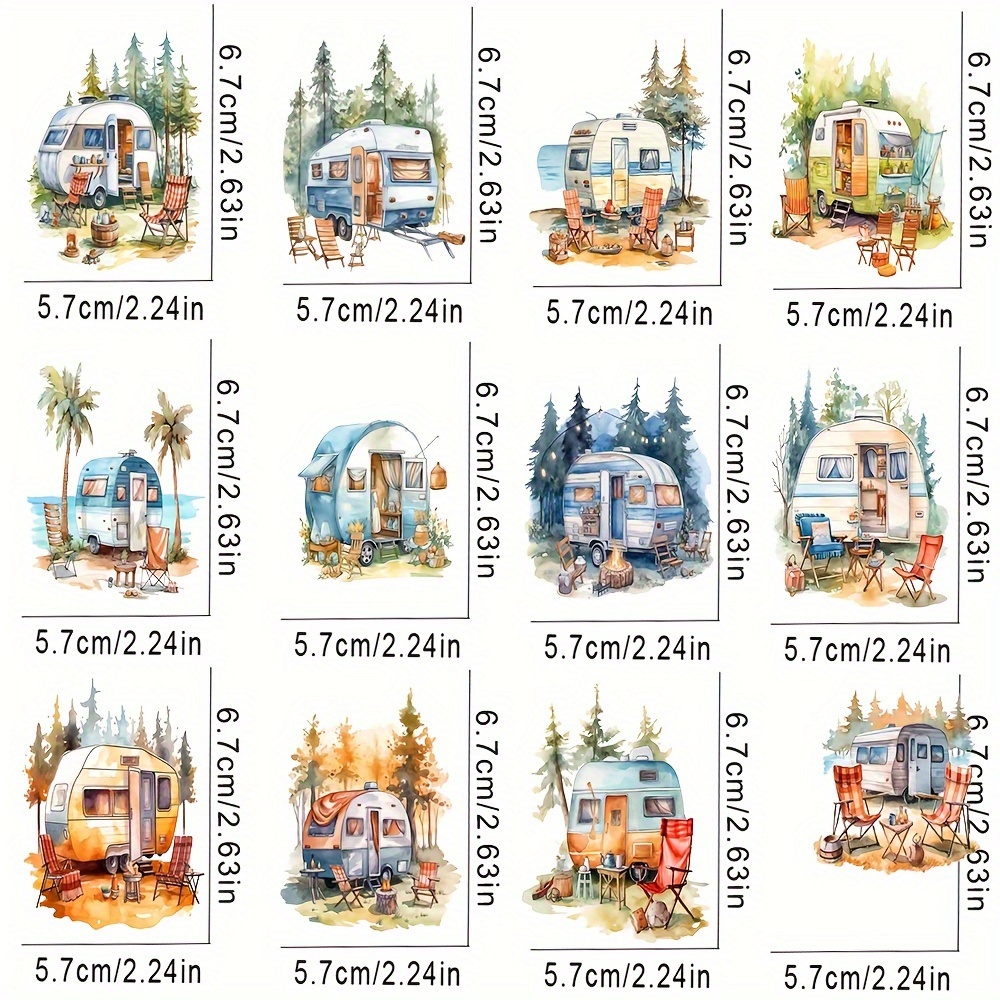 E-shop 12 UV-bedruckte Aufkleber für - Selbstklebendes Transferpapier, geeignet für 40-Ounce Glasbecher, Tassen und Flaschen sowie Bastelarbeiten - Mit
