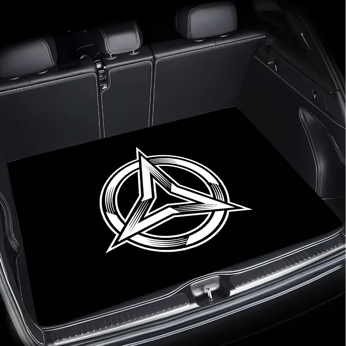 TEMU 1 tapis de coffre de voiture adapté aux voitures Mercedes-Benz Three-Pointed Star, convient aux modèles de , camion, SUV, - Revêtement de coffre