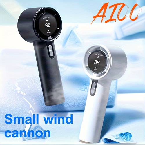 1 rechargeable handheld fan portable handheld fan high speed adjustable usb charging fan 100 speed regulation compact face cooling fan for indoor outdoor use with a hanging rope handheld cooling fan stylish handheld fan