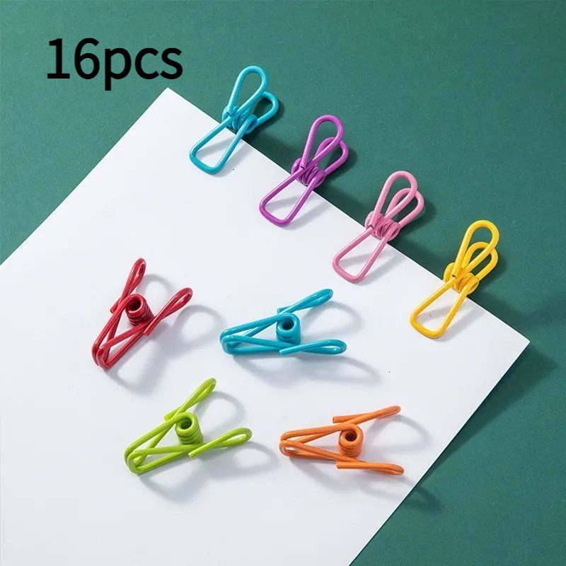 TEMU Set da 16 mollette multiuso in acciaio rivestito in PVC, mollette sigillanti per frigorifero per sacchetti di , mollette ermetiche per