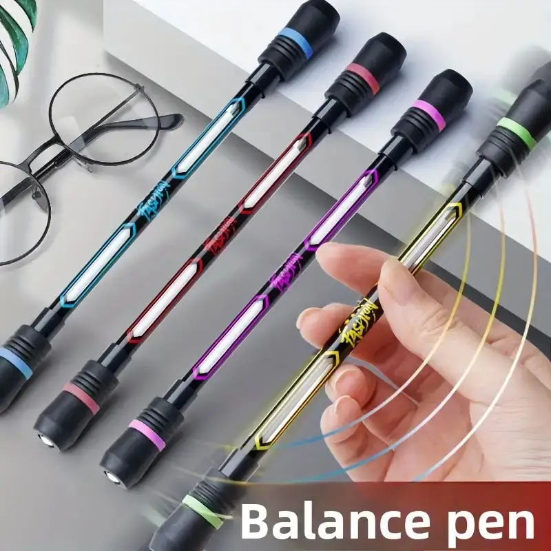 3pcs cool   spinning pens flexible hand training anti slip and drop resistant with writing function balance spinning pencils