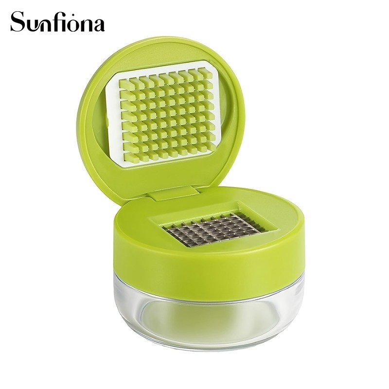 TEMU Sunfiona 1pc Mini Manual Press Type Garlic Crusher Home Garlic Grinder Mini Garlic Masher Garlic Granule Press Manual Garlic Press