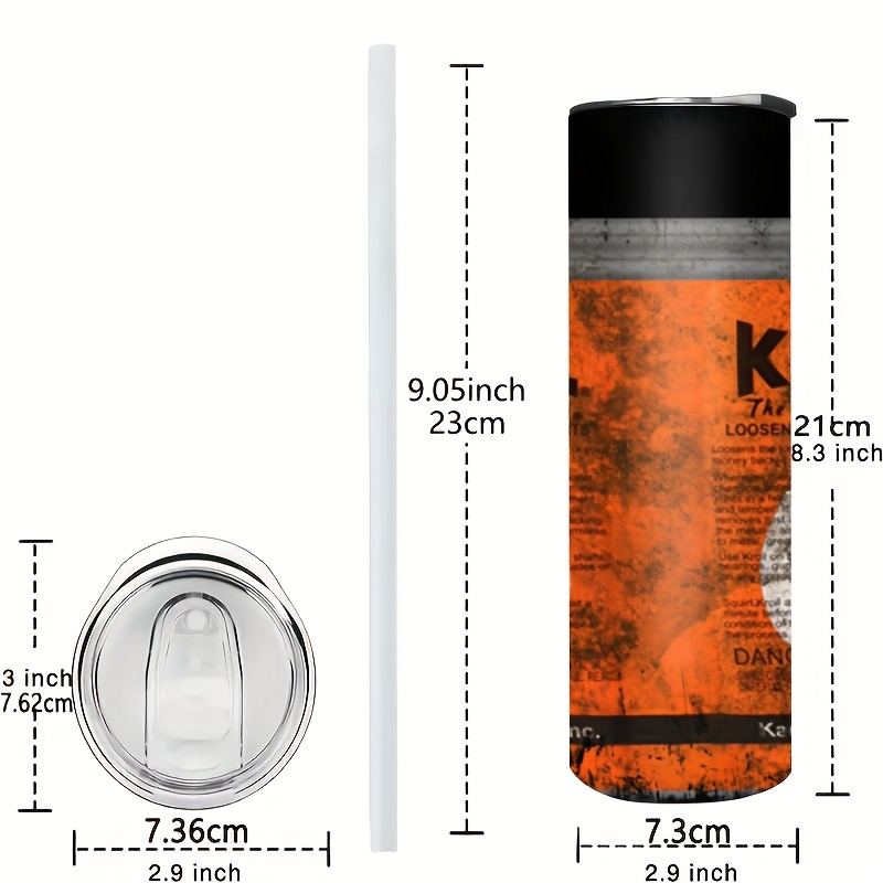 20oz 304 Stainless Steel Insulated Water Bottle, Glass Tumbler With Lid And Straw, Reusable Travel Mug, Coffee Mug For Birthday Gifts, Holiday Gifts, New Year Gifts, Christmas Gifts