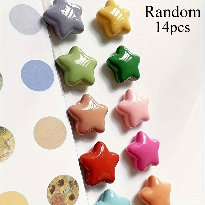 TEMU Aimants de réfrigérateur 14 étoiles couleur aléatoire - Matériau en plastique, mini aimant de réfrigérateur pour décoration de maison,