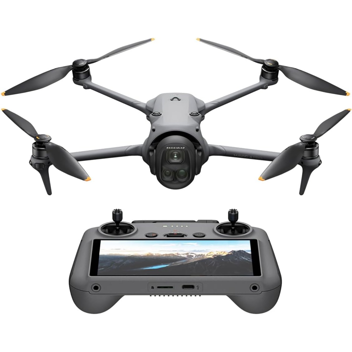 DJI Mavic 4 Pro Camera Drone with DJI RC 2, 100MP Hasselblad Imaging System, Triple-Camera Design, 30km HD Transmission, Up to 51-Min Flight Time