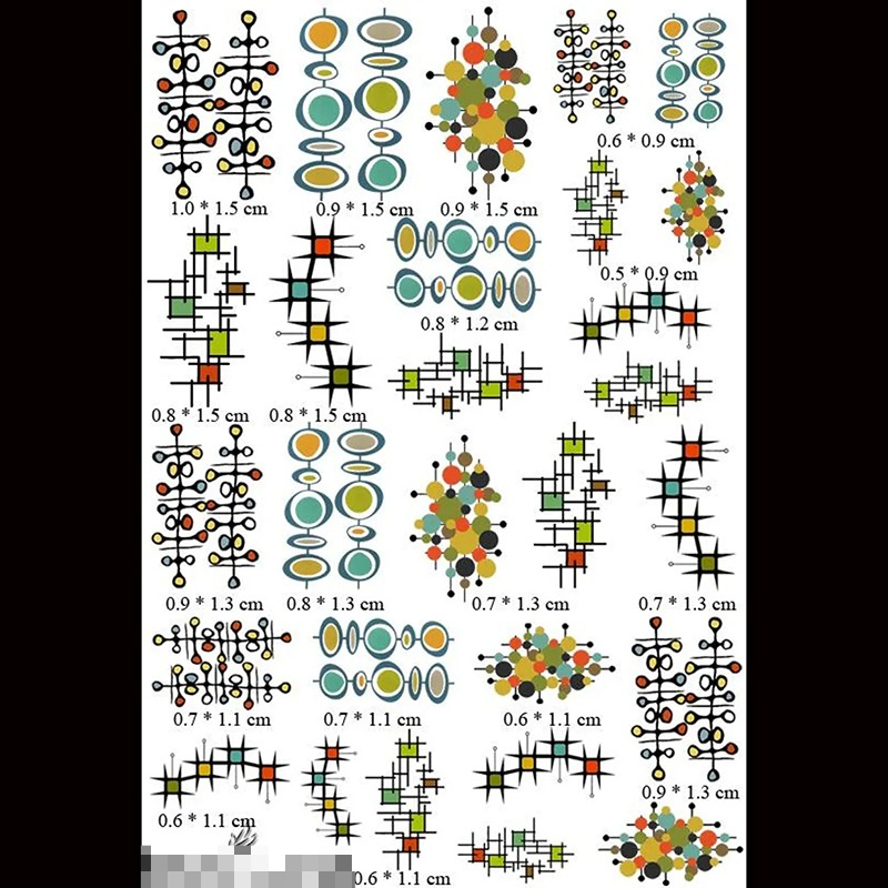 TEMU 1pc Modern Nail Art Stickers