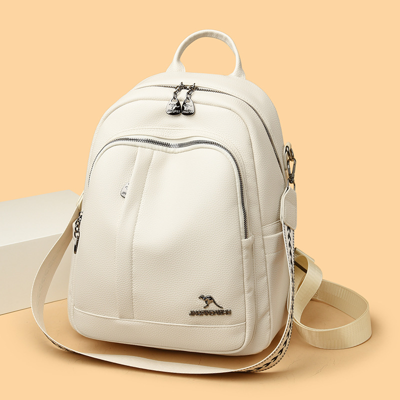 Image of Women's Large Capacity Backpack Compatible For, Travel & - Heavy-duty Fabric Bookbag With Adjustable Straps, Spacious Interior, & - Casual Daypack () - 2025 New Model
