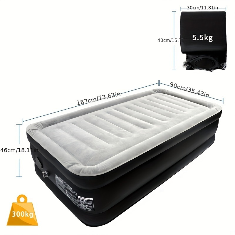 TEMU Inflatable Mattress For 1/2 Person Self-inflating Air Mattress Air Mattress (with Built-in Electric Air Pump And ) For Camping Rapid Inflation