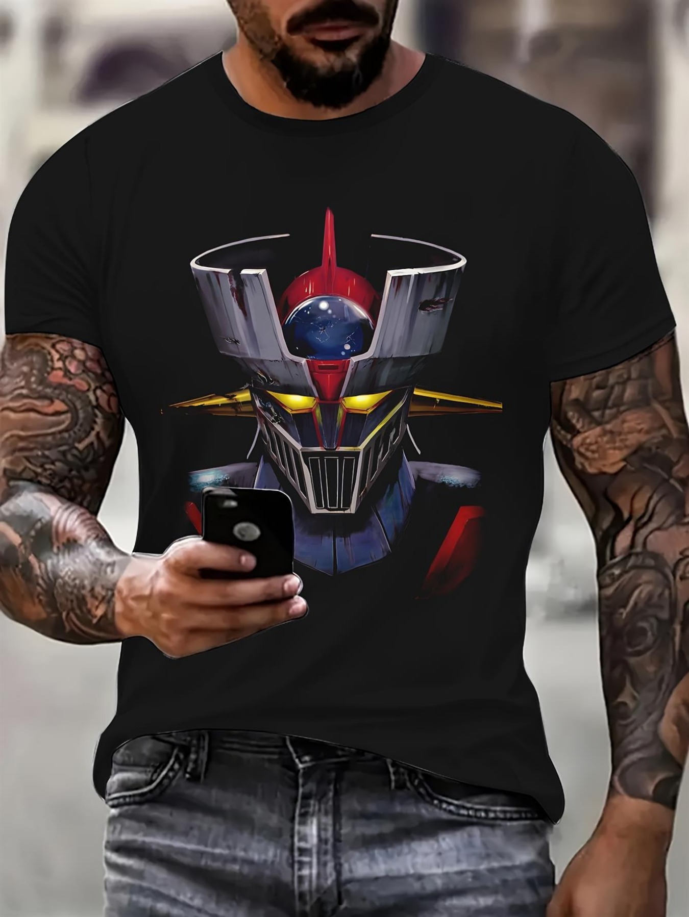 imagen del artículo Camiseta gráfica para hombre con gesto de mano "You Looked" - 100% algodón de 220gsm, manga corta casual, cuello redondo, diseño de cultura pop, lavable a máquina, regalo novedoso para fans, camiseta de tela no transparente de ajuste cómodo para todas las estaciones