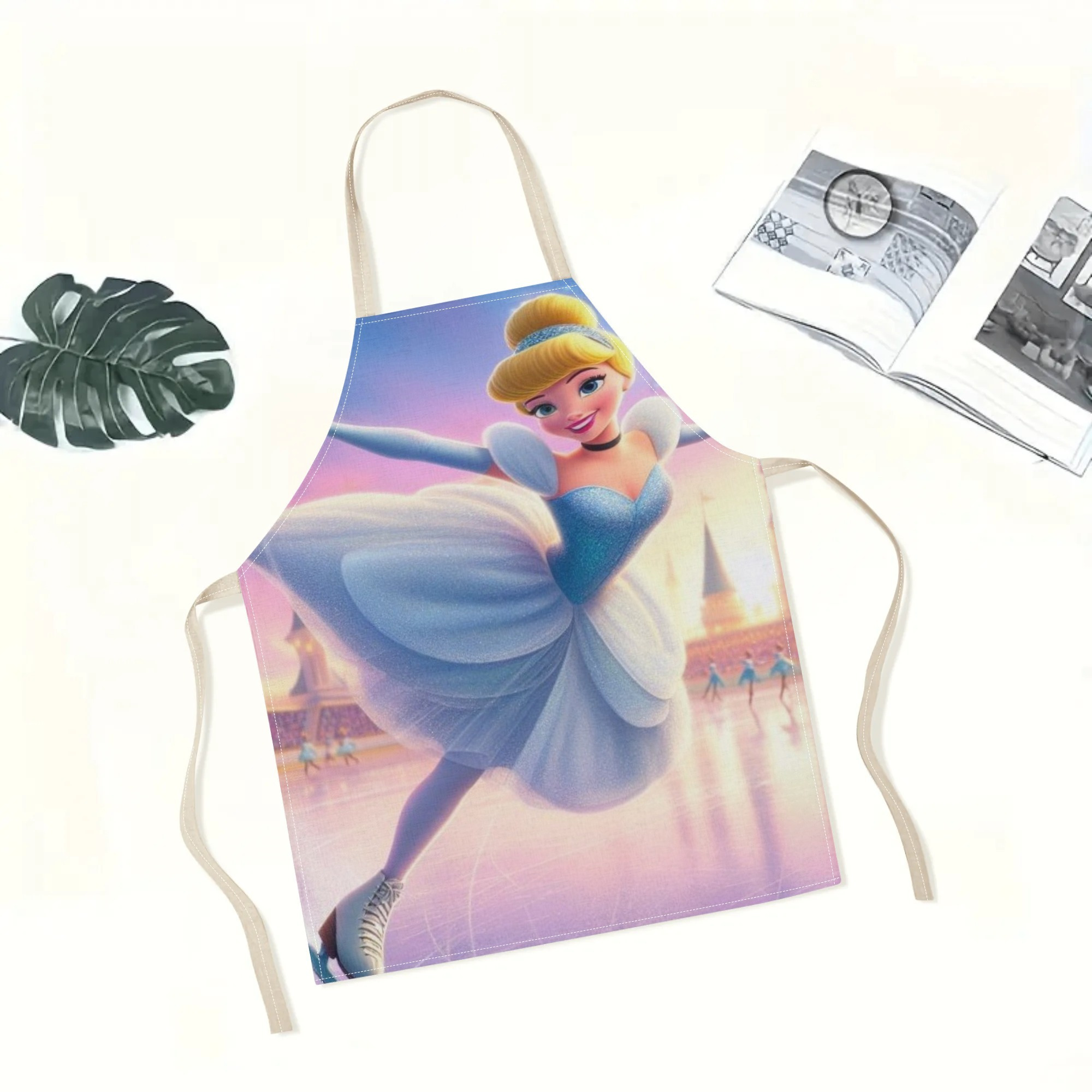 disney   waterproof apron - vibrant cartoon print,   polyester, ideal for home, restaurants, cafes & more - stylish &   with adjustable neck strap details 0