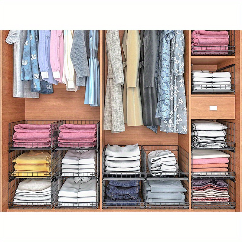 JKsmart 3-Tier Stackable Closet Organizer – Sliding Drawer Bins For Jeans & Accessories-1135966