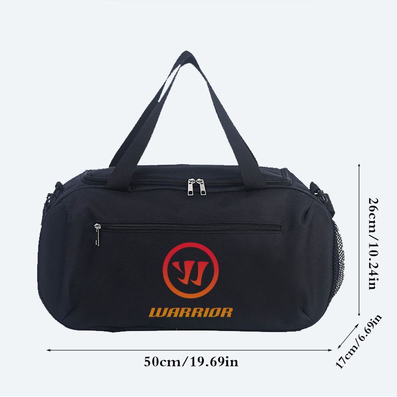 1pc warrior ice hockey large capacity duffel bag lightweight duffel bag ms ef stylish travel yoga bag with zipper closure double handles and polyester lining for vacation