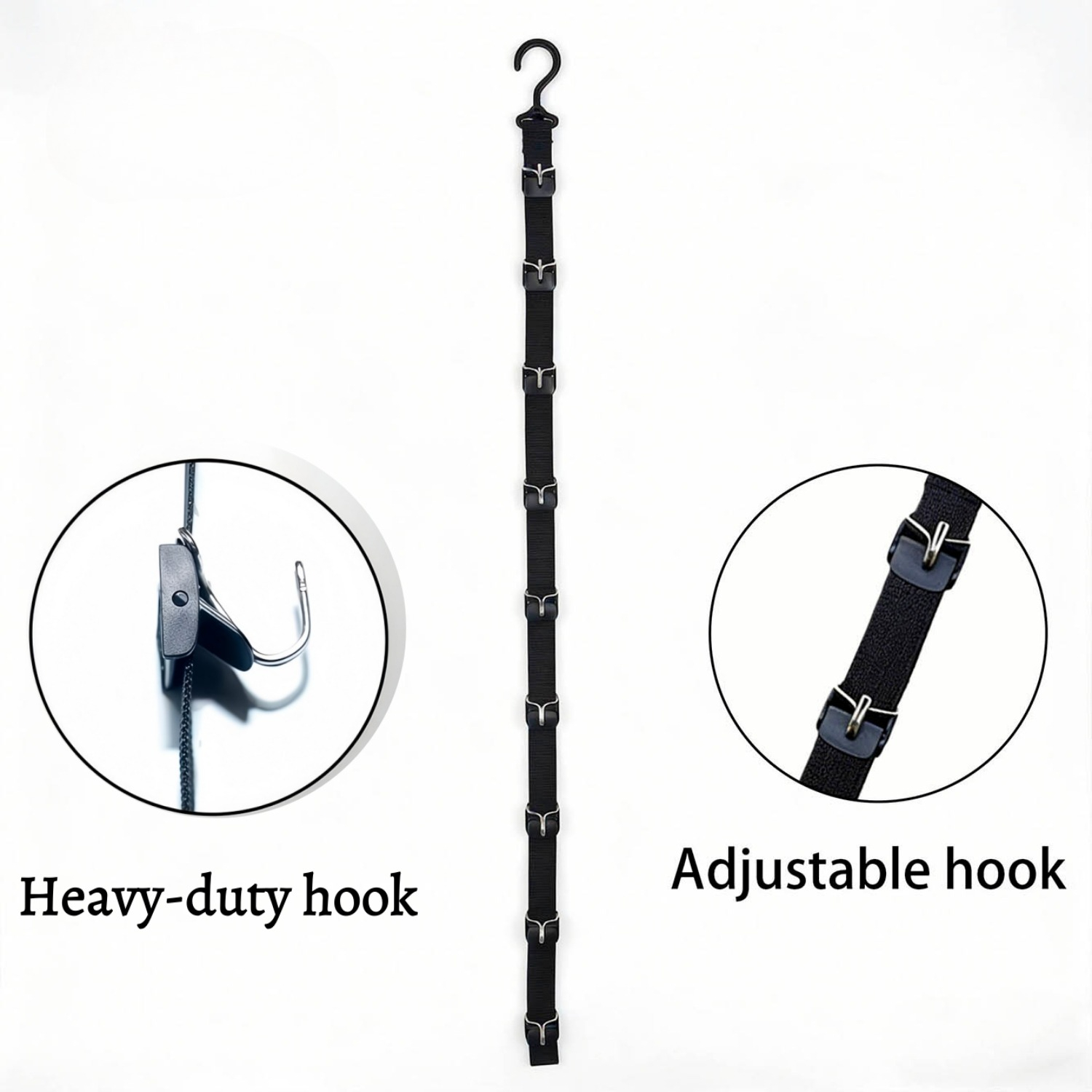 1pc Of A New Adjustable Cap Storage Rack Featuring 9 Hooks, A Space- Holder For Hats, Ideal For Organizing Your For Home Closet