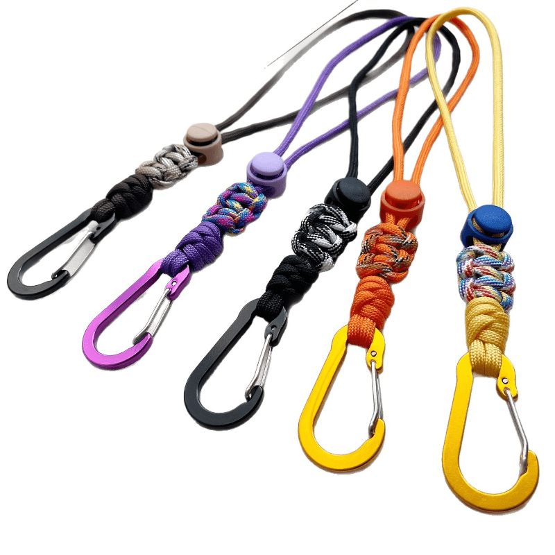 TEMU 2pcs Exquisite Woven Water Bottle Holder Set - Adjustable Bottle Straps With Carabiner Hooks For Backpacks, Bags & Belts | Carry, Ideal For