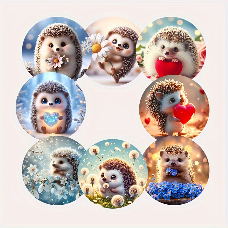 TEMU A Set Of 8 Adorable Wooden Hedgehog Coasters, Non-slip And Heat-resistant, Perfect For Home And Office Decoration. An Ideal Holiday Gift And A
