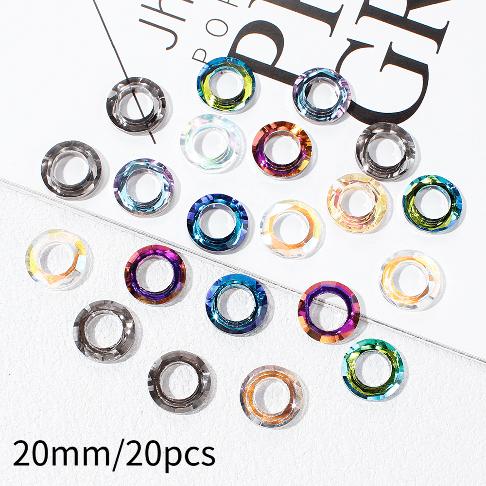Image of 20/40pcs Donut-shaped Cut Beads, Is Handmade Accessories For Diy Bracelets, Necklaces, Keychains, Used For Jewelry Making Necklace Bracelets Jewelry Making Parts And Accessories
