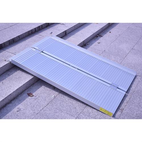 folding wheelchair ramp heavy duty non slip portable ramp configuration supports up to 661 39 suitable for wheelchairs strollers steps and designed for outdoor event use